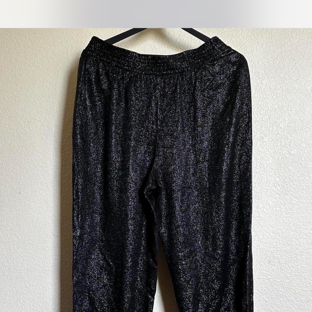Saint Laurent Black Shimmer Joggers